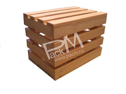 Ящик подарочный реечный с крышкой арт. 0316