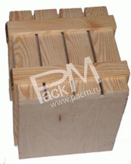 Ящик подарочный фанерный с реечной крышкой арт. 0327