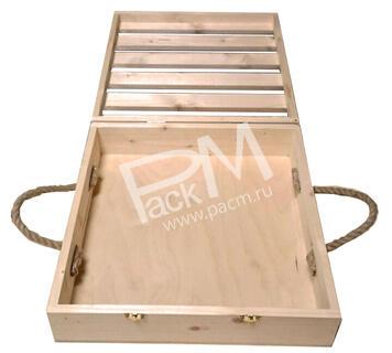Ящик деревянный с ручками арт. 0353