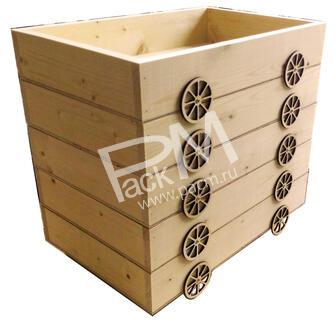 Ящик деревянный «Телега» арт. 0349