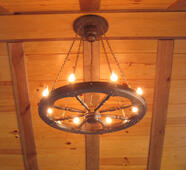 Люстра из дерева «Колесо» арт. 0810