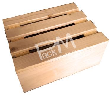 Ящик деревянный реечный с крышкой арт. 0336