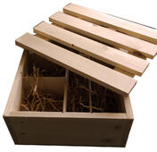 Ящик деревянный реечный с крышкой арт. 0336