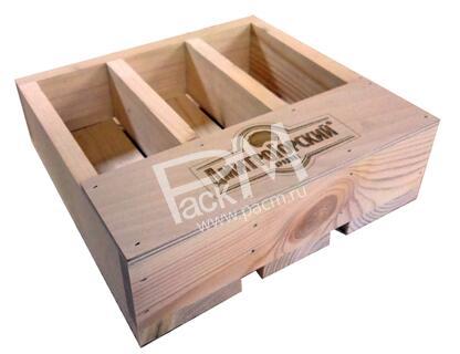 Ящик деревянный для образцов напитков арт. 0382