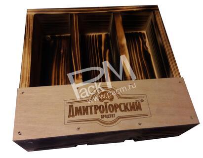 Ящик деревянный для образцов напитков арт. 0383